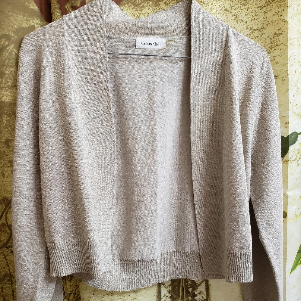 Gold Calvin Klein Cardigan M